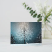冬素晴らしの木 – ウサギ完備！ ポストカード (スタンド正面)