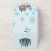 冬素朴のウェディング結婚トラック オールインワン招待状 (外側)