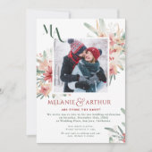 冬素朴のクリスマスフローラ2写真結婚の数 セーブザデート (正面)