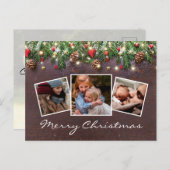 冬素朴のクリスマス・ホリデー4写真 案内ポストカード (正面/裏面)