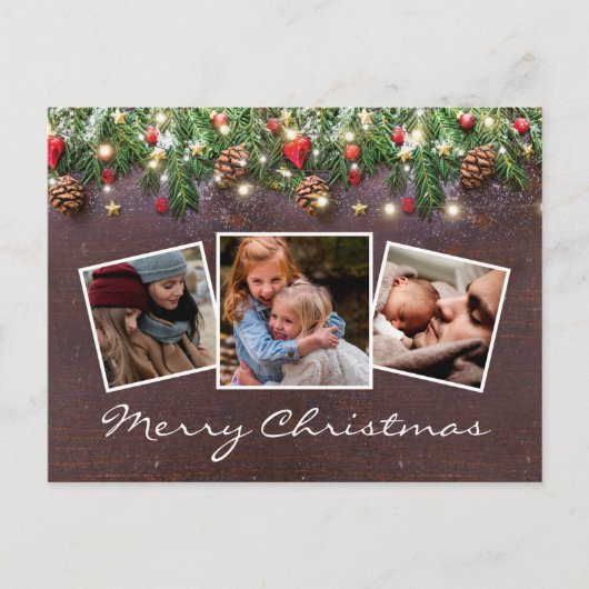 冬素朴のクリスマス・ホリデー4写真 案内ポストカード (正面)