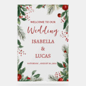 冬素朴のクリスマ結婚ルのサイン アクリルサイン (正面)