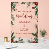冬素朴のクリスマ結婚ルのサイン アクリルサイン (ウェディング)