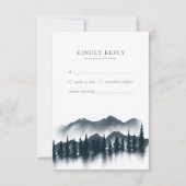 冬素朴のワンダーラ結婚ンド | RSVPカード (正面)