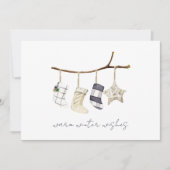 冬素朴の休日企業の シーズンカード (正面)