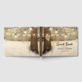 冬素朴の木のクリスマスラ結婚イト ゲストブック (全面)