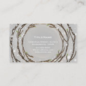 冬素朴の木の枝ビジネスエレガントカード 名刺 (裏面)