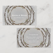 冬素朴の木の枝ビジネスエレガントカード 名刺 (正面/裏面)