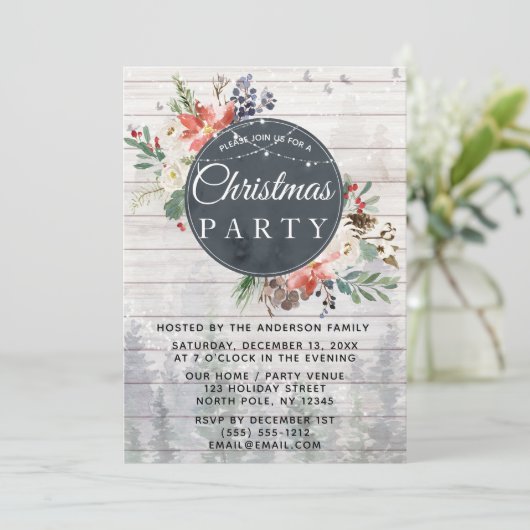 冬素朴の森がクリスマスパーティー 招待状 (スタンド正面)