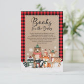 冬素朴の森の動物の本ベビー エンクロージャーカード (スタンド正面)