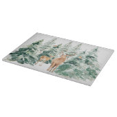 冬素朴の森林動物 カッティングボード (角)