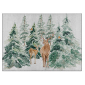 冬素朴の森林動物 カッティングボード (正面)