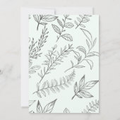 冬素朴の植物とフォトホリデーグリーン 招待状 (裏面)