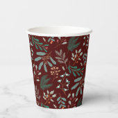 冬素朴の紅葉パターン 紙コップ (裏面)