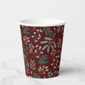 冬素朴の紅葉パターン 紙コップ (正面)