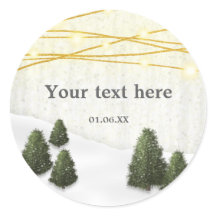 冬素朴の結婚式12月の雪の松