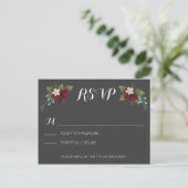 冬素朴の結婚式RSVP インビテーションポストカード (スタンド正面)