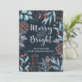 冬素朴の葉の実と明メリーるい シーズンカード (スタンド正面)