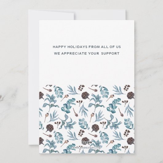 冬素朴の葉の実と明メリーるい シーズンカード (裏面)