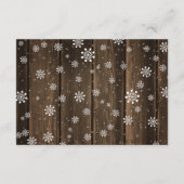 冬素朴の赤ちゃんシャワーで本を持ってくる エンクロージャーカード (裏面)