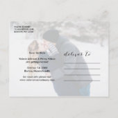 冬素朴の雪の日の写真を保存 案内ポストカード (裏面)