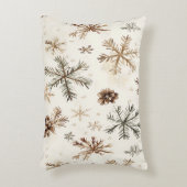 冬素朴の雪の結晶 アクセントクッション (正面(垂直))