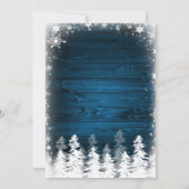 冬素朴の雪結婚片 招待状 (裏面)