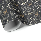 冬素朴の鹿 ラッピングペーパー (ロールコーナー)