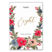 冬素朴エレガントフローラ赤緑 テーブルナンバー (正面)