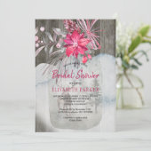 冬素朴フローラバーンウッドブライダルシャワー 招待状 (スタンド正面)