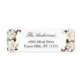 冬素朴フローラベリーホリデー差出人住所 ラベル (正面)