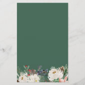 冬素朴フローラベリー結婚のディナーメニュー (裏面)