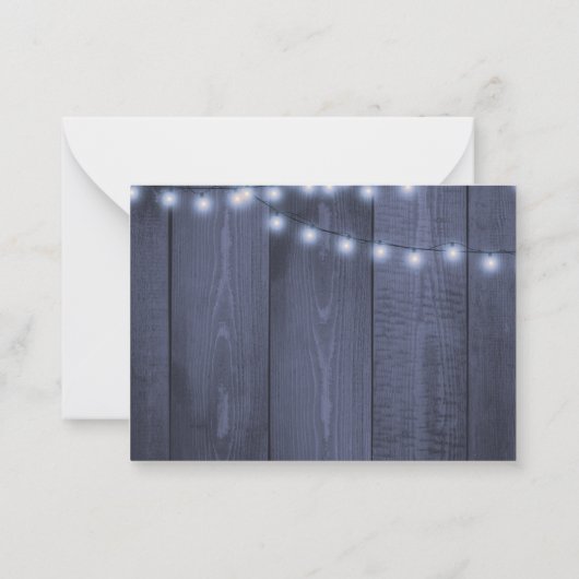 冬素朴フローラ赤エレガント海軍ウェディングRSVP ノートカード (裏面)