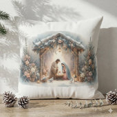 冬素朴出生の花模様 クッション