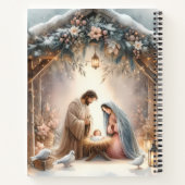 冬素朴出生の花模様 ノートブック (裏面)