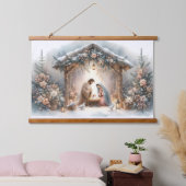 冬素朴出生の花模様 吊り下げ型タペストリー (寝室)