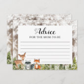 冬素朴動物ウッドランドアドバイスforママ エンクロージャーカード (正面/裏面)