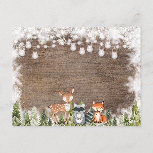 冬素朴動物ウッドランドアドバイスforママ エンクロージャーカード (裏面)