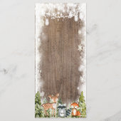 冬素朴動物ウッドランド誕生日メニュー メニュー (裏面)