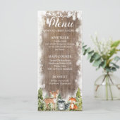 冬素朴動物ウッドランド誕生日メニュー メニュー (スタンド正面)