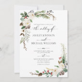 冬素朴書植物学結婚院 招待状 (正面)