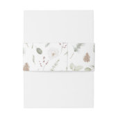 冬素朴松のパターン手文字結婚 招待状ベリーバンド (裏面例)