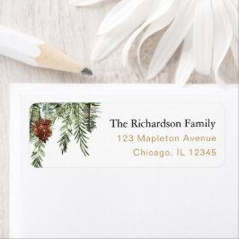 冬素朴松の樹冠 ラベル