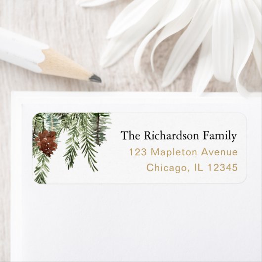 冬素朴松の樹冠 ラベル (インサイチュ)