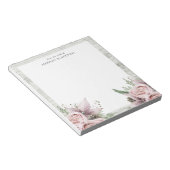 冬素朴松ピンクの花 ノートパッド (アングル)