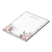 冬素朴松ピンクの花 ノートパッド (回転)