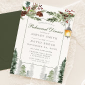 冬素朴松植物灯 招待状