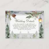 冬素朴松灯篭結婚詳細 エンクロージャーカード (正面)