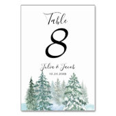 冬素朴松灯籠植物学結婚院 テーブルナンバー (正面)