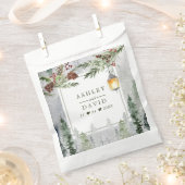 冬素朴松灯籠植物学結婚院 フェイバーバッグ (クリップ留めされた状態)